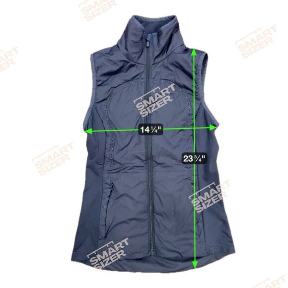 Lululemon Women Run For Cold Vest Size 6 Blue insulated Waterproof Pockets Light - Picture 7 of 15